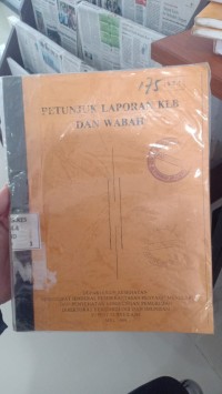 Petunjuk Laporan KLB dan Wabah