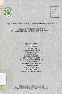 Buku Pedoman  Pengajar Mata Ajaran Kimia Lingkungan Untuk Institusi Pendidikan D III Tenaga Kesehatan Lingkungan Dan Sanitasi