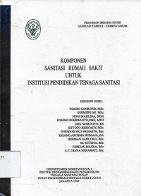 Komponen Sanitasi Rumah Sakit Untuk InstitusiPendidikan Tenaga Sanitasi